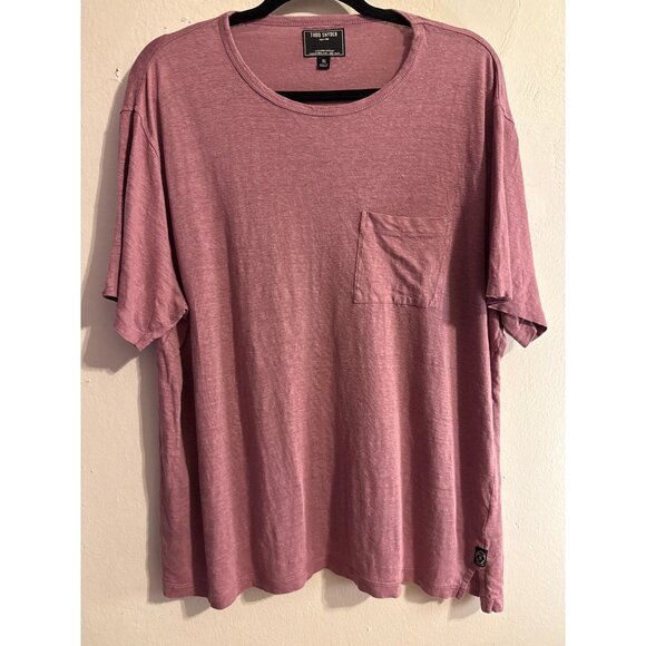 Todd Snyder Men's Wild Mulberry Pocket T-Shirt 100% Linen Size XL - Picture 1 of 12